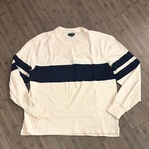J. Crew Always Cream and Black striped long sleeve